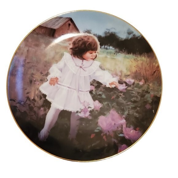 Ribbons and Roses by David Zolan collector plate # 2700 A - Picture 1 of 4